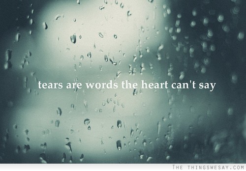 Tears are words the heart can't say