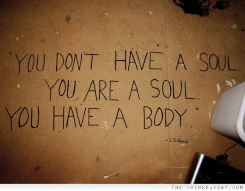 You don't have a soul you are a soul you have a body