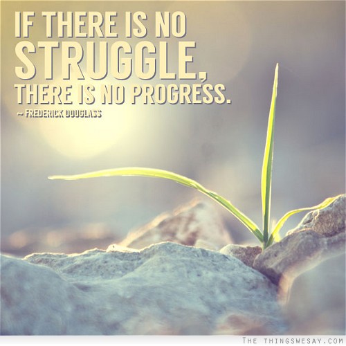 If there is no struggle there is not progress