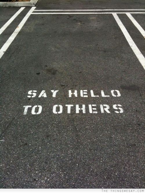 Say hello to others