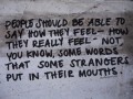 People should be able to say how they feel