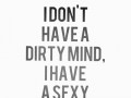 I don't have a dirty mind I have a sexy imagination