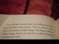 I was but then I realized that I was holding on to something that didn't exist anymore that the person I missed didn't exist anymore people change