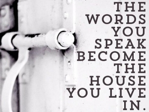 The words you speak become the house you live in